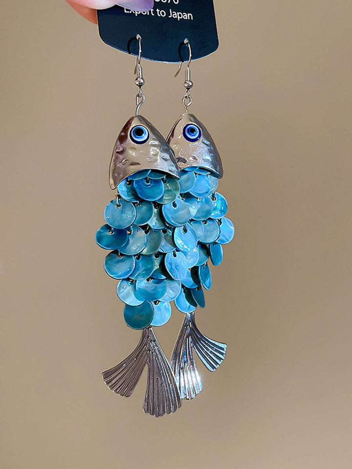 Boucles d'oreilles pendantes en forme d'animal, à pompons