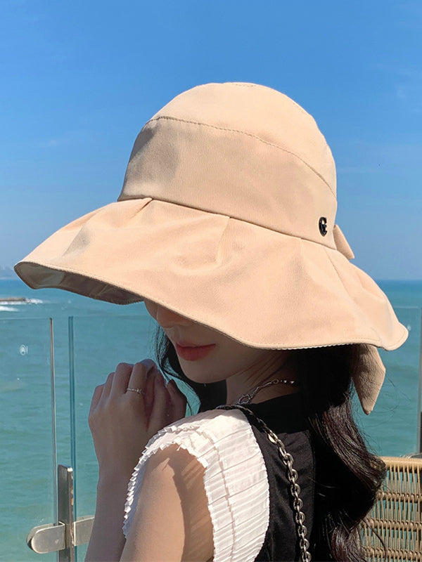 Chapeau pliable anti-UV à larges bords