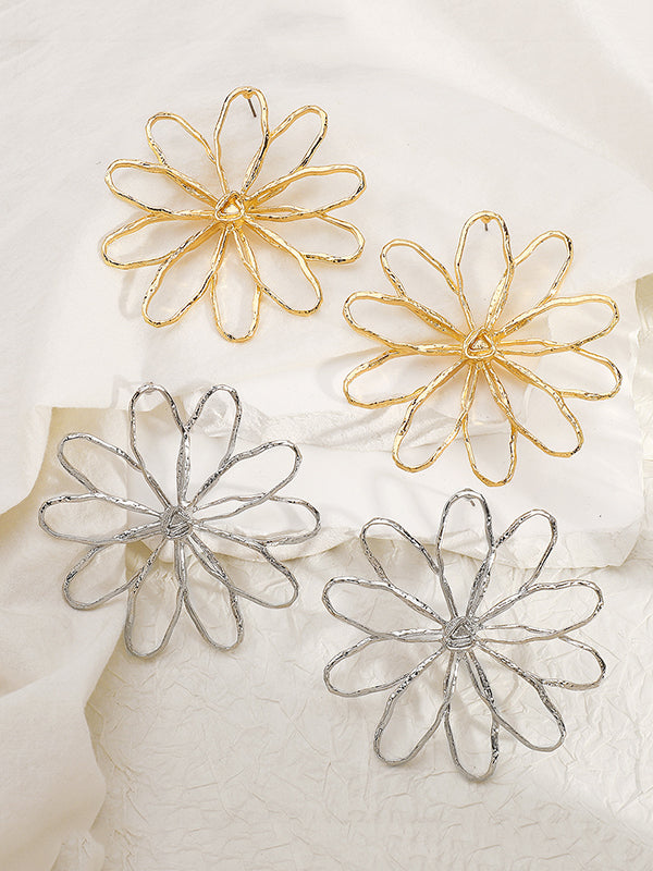 Boucles d'oreilles pendantes en forme de fleur