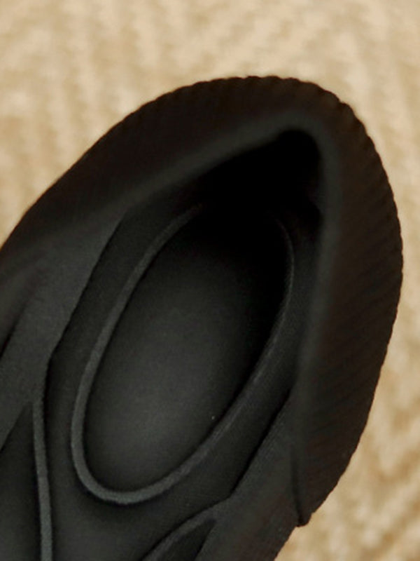 Chaussures à bout carré, couleur unie