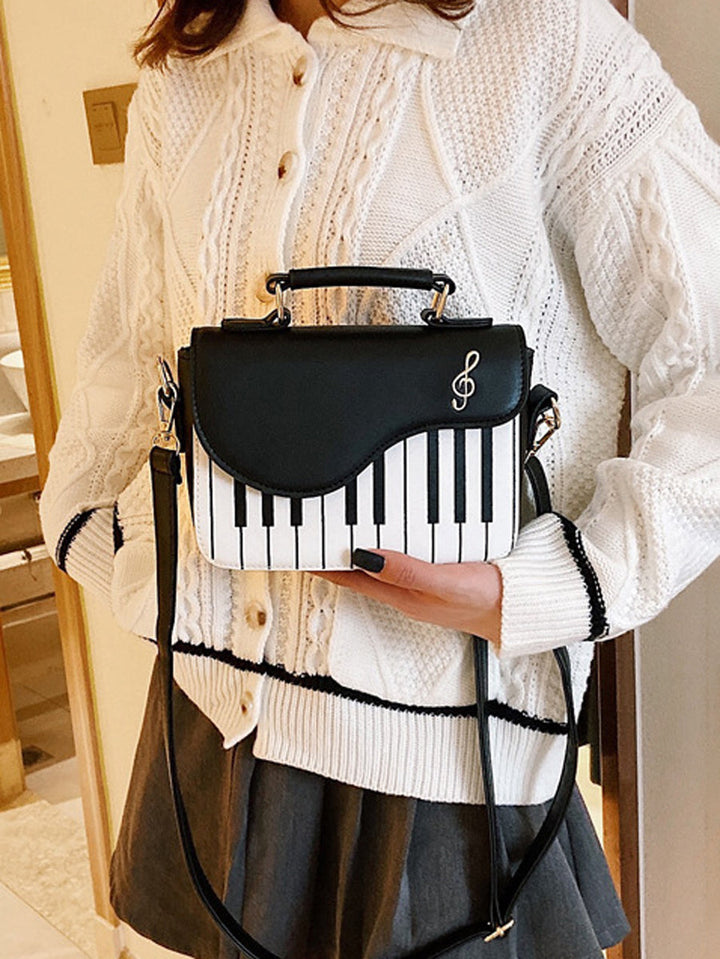 Sac à main géométrique couleur contrastée