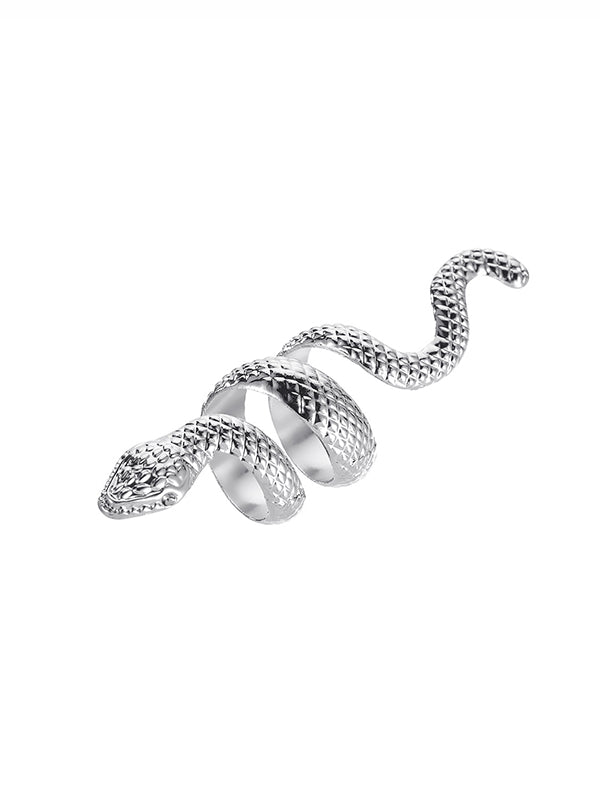 Bague en forme de serpent, couleur unie