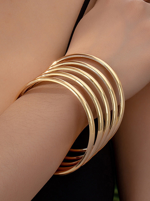 Bracelet géométrique superposé