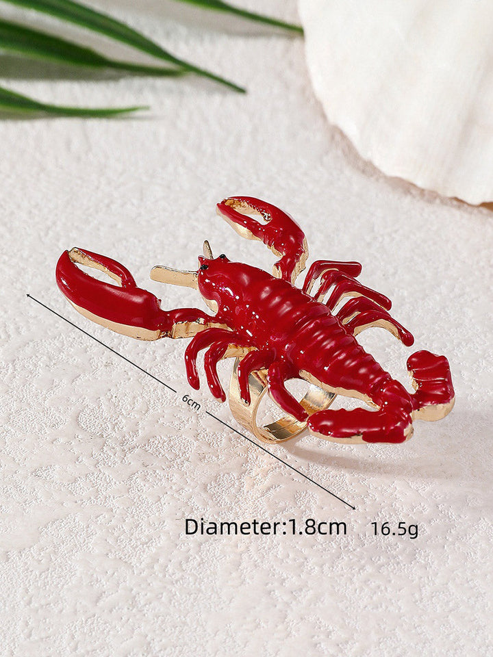 Bague en forme d'animal, à strass