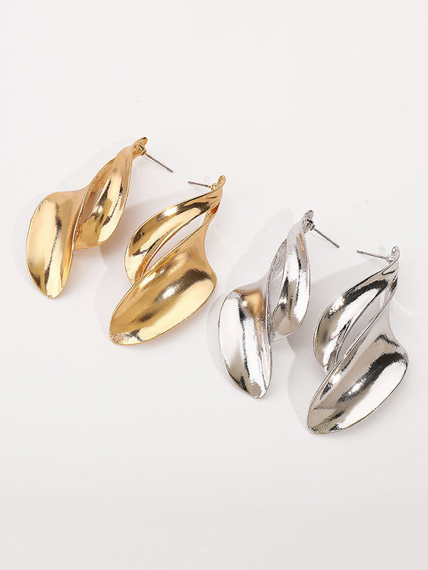Boucles d'oreilles pendantes géométriques couleur unie