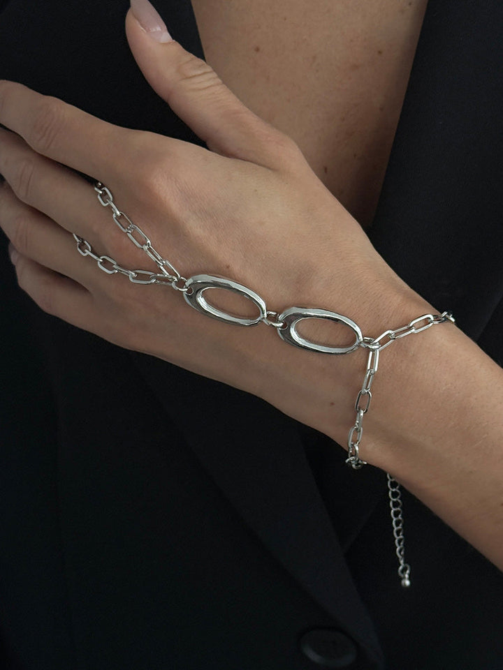 Bracelet géométrique à chaîne