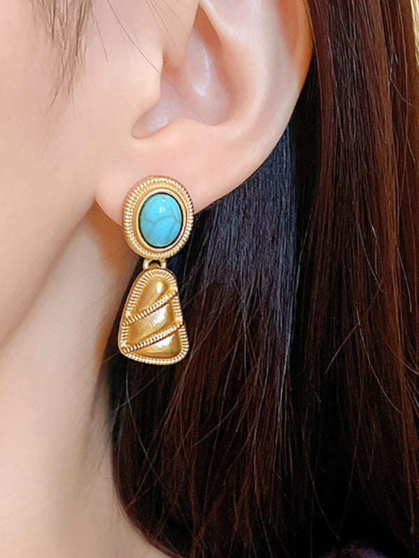 Boucles d'oreilles pendantes géométriques