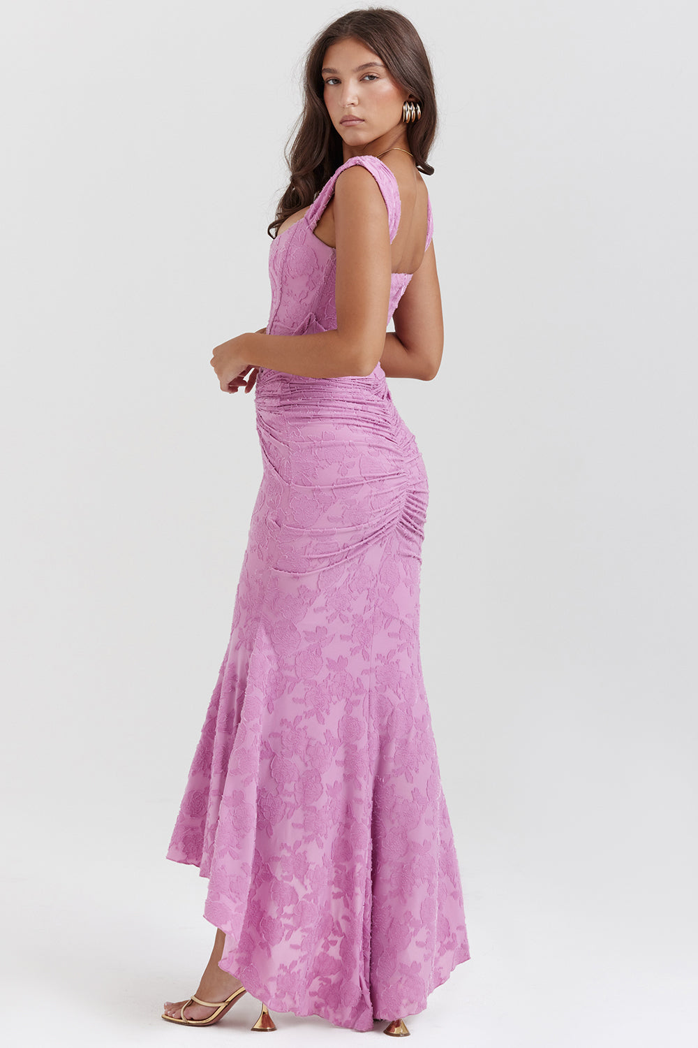 Liva – Sans manches, froncé, robe de soirée Bodycon