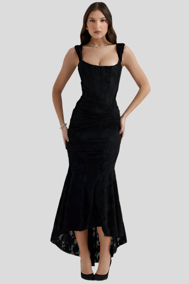 Liva – Sans manches, drapé, robe de soirée Bodycon