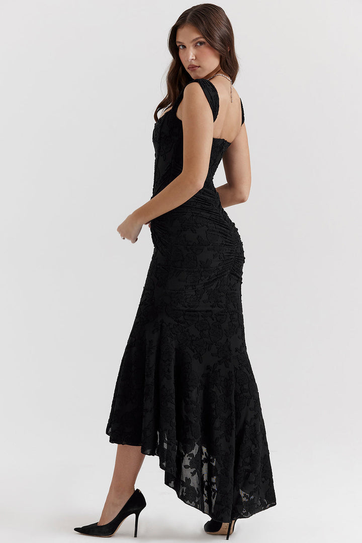 Liva – Sans manches, drapé, robe de soirée Bodycon