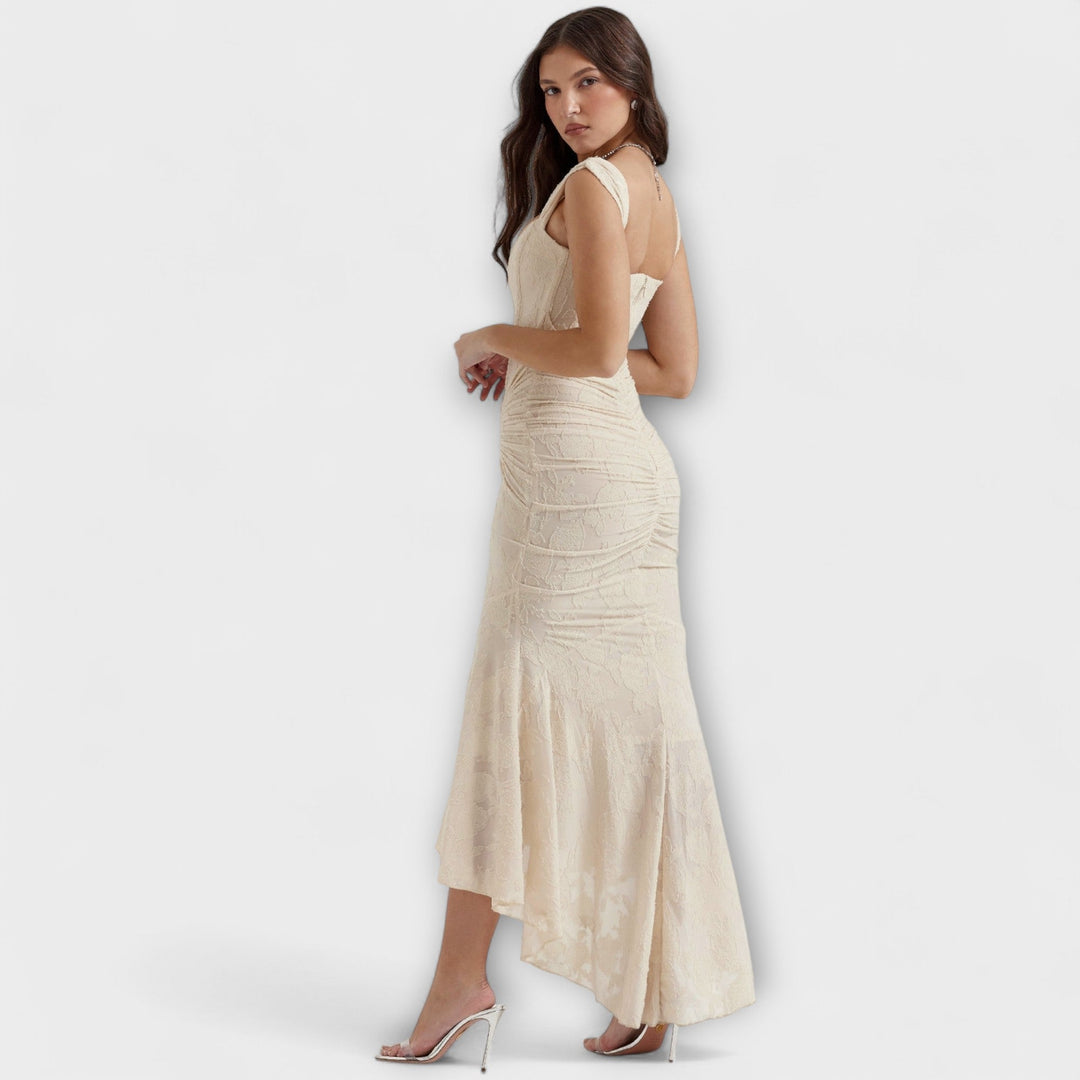 Renske - Robe maxi élégante avec corset artistique