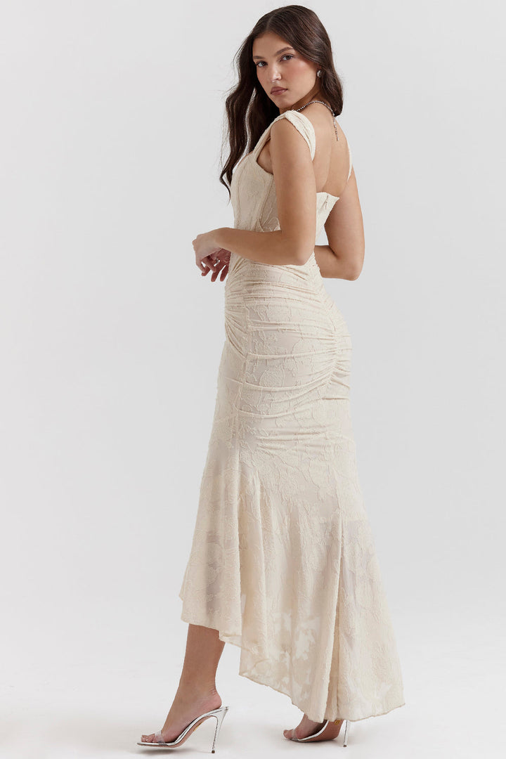Liva – Sans manches, froncé, robe de soirée Bodycon