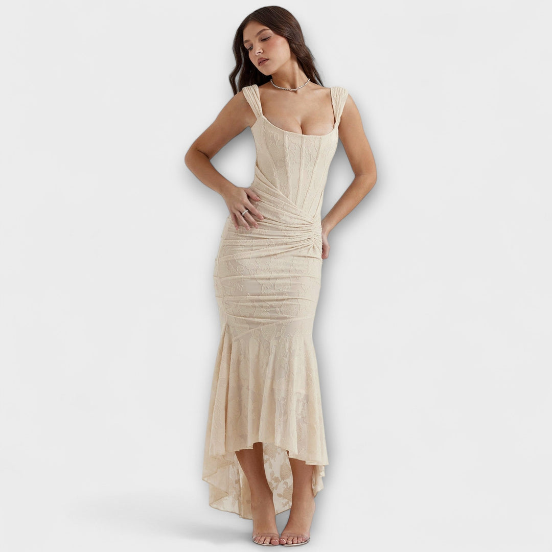 Renske - Robe maxi élégante avec corset artistique