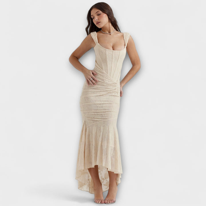Renske - Robe maxi élégante avec corset artistique