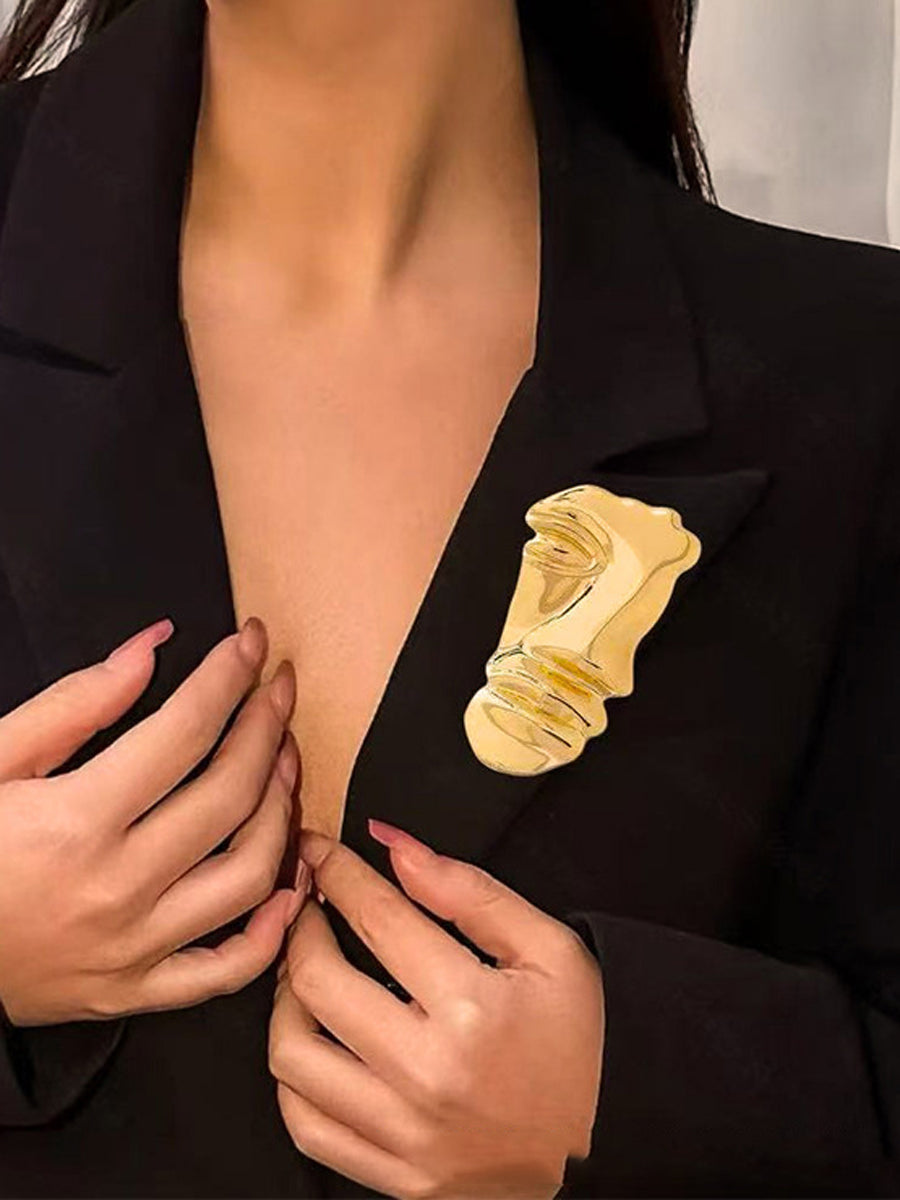 Broche géométrique couleur unie