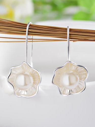 Boucles d'oreilles lotus et perles