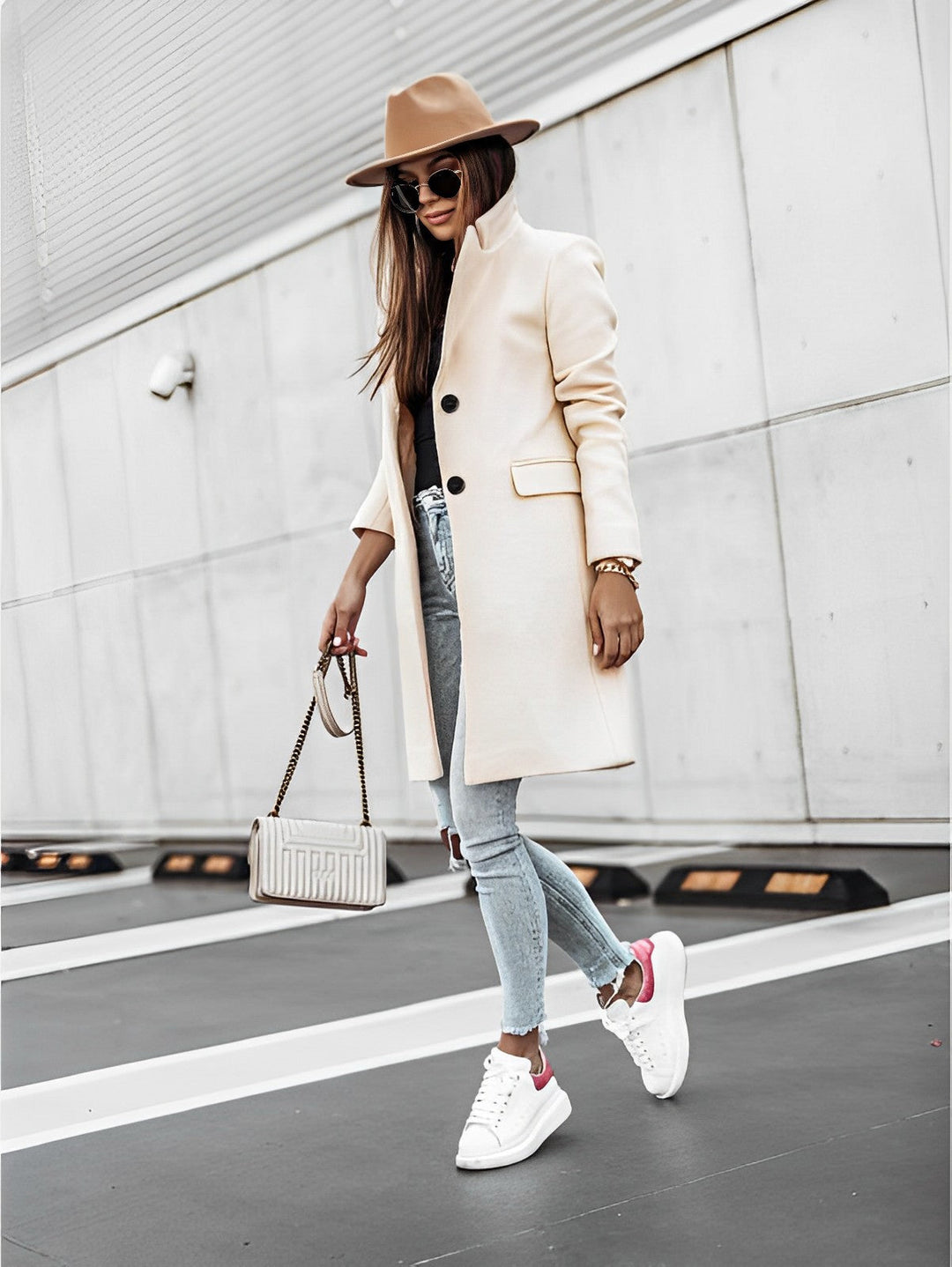 Manteau trench élégant long pour femmes