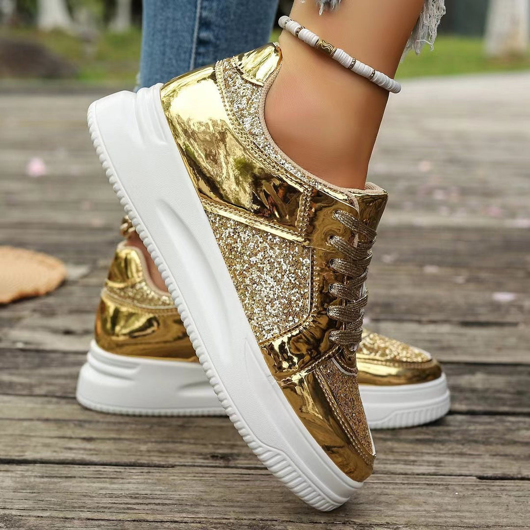 GlamStep™ – Baskets élégantes pour femmes avec des paillettes scintillantes