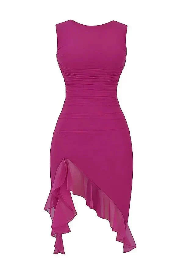 Clara | Robe Midi Élégante Femme en Stretch Mesh – Robe Midi en Mesh Élégante 2026