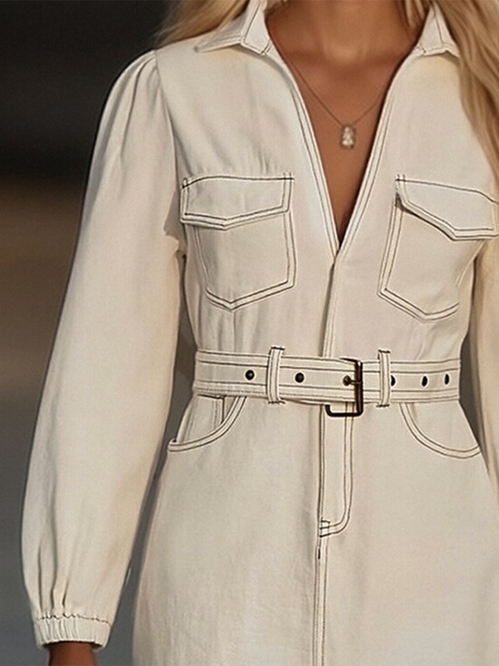 Constanze | Robe Minijupe à Franges pour Femmes avec Ceinture