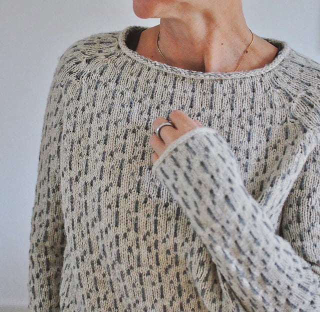 Pull en tricot gris élégant pour femmes | Manches longues