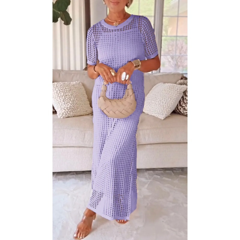 Cordelia | Robe Maxi Découpée à Motif Ajouré