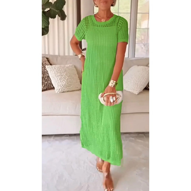 Cordelia | Robe Maxi Découpée à Motif Ajouré