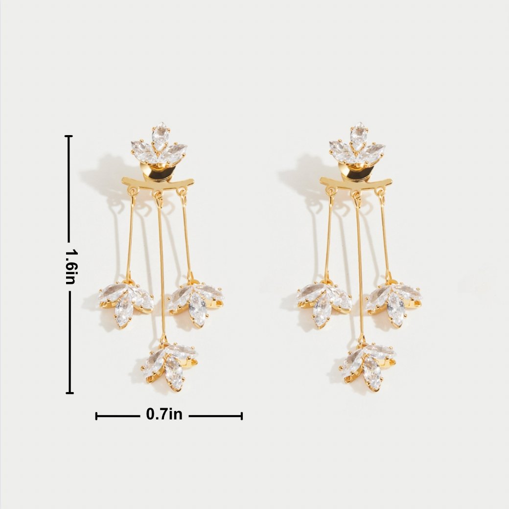 Boucles d'oreilles élégantes en cascade