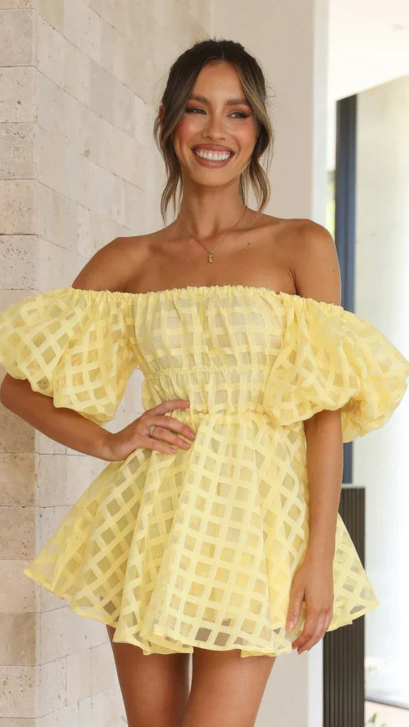 Ivy | Robe mini avec manches bouffantes