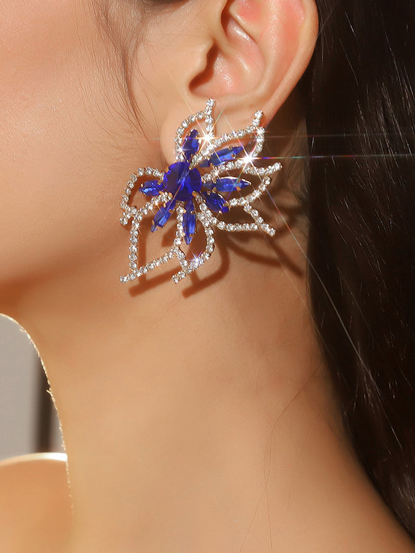 Boucles d'oreilles pendantes en forme de fleur