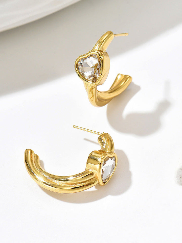 Boucles d'oreilles en forme de cœur