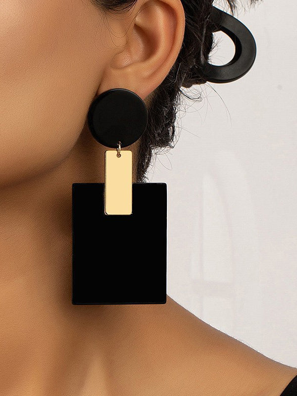 Boucles d'oreilles pendantes géométriques