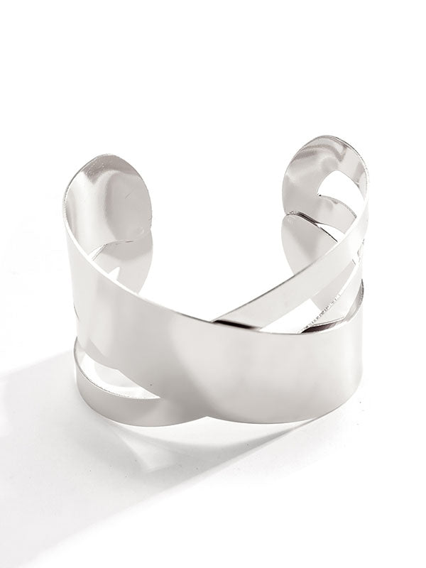 Bracelet géométrique ajouré couleur unie