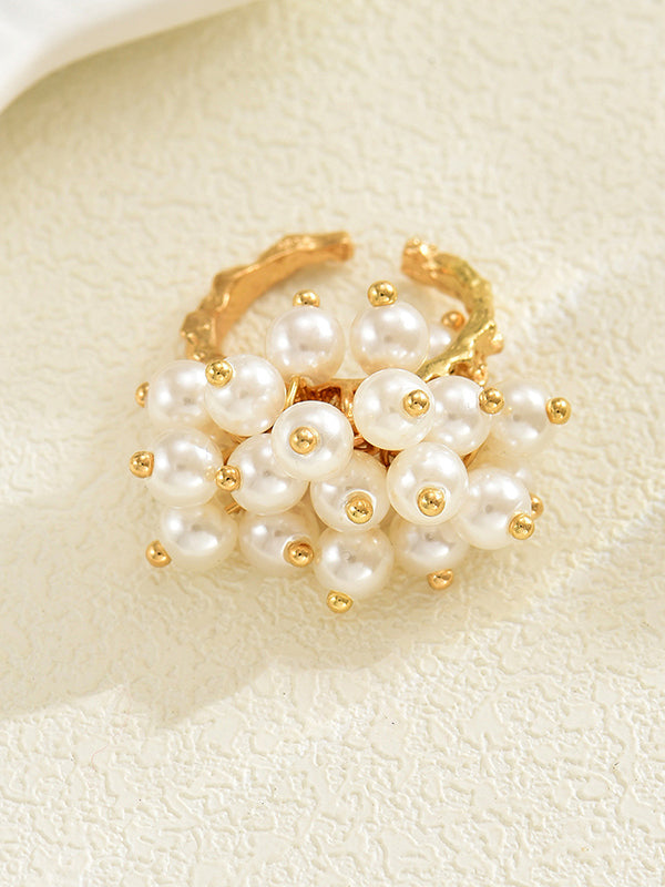 Bague géométrique en forme de fleur