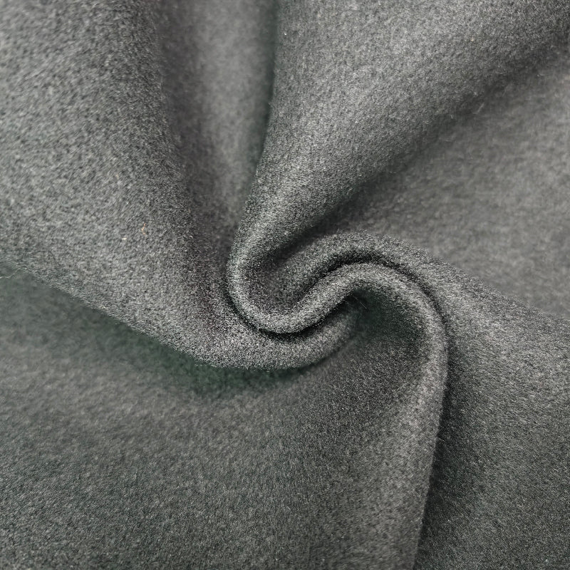Manteau en laine ample à manches longues, sans col, couleur unie