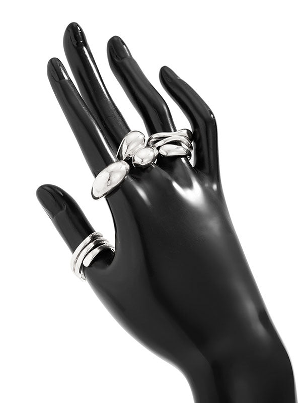 Bague géométrique couleur unie