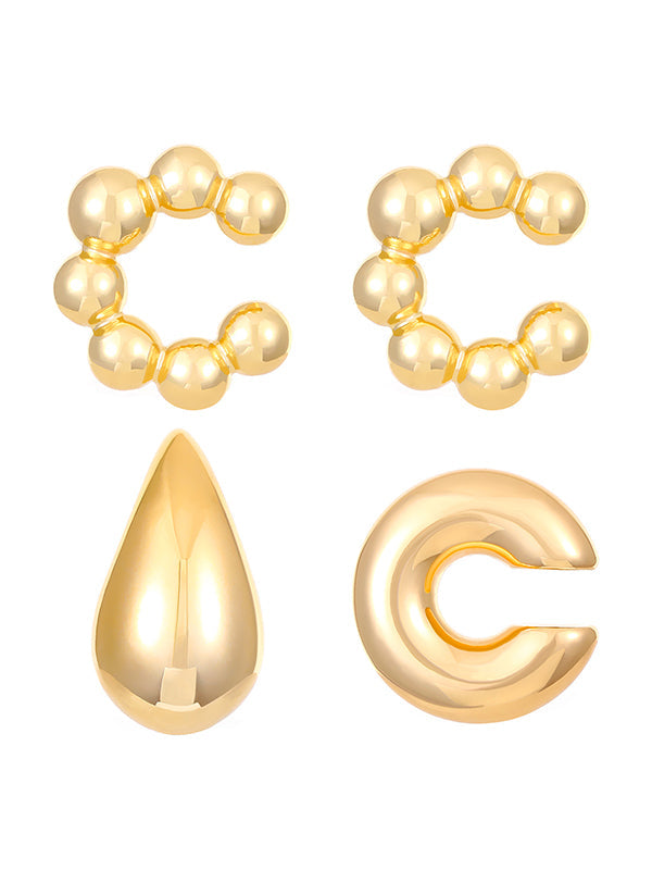 Boucles d'oreilles géométriques brillantes