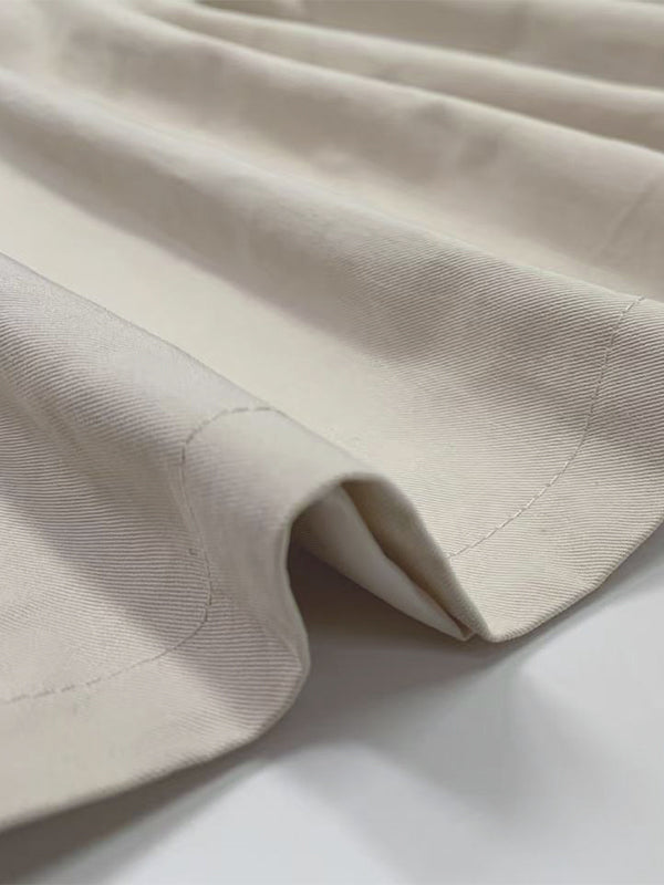 Robe longue ample boutonnée coupe trapèze, avec ceinture, à poches, bustier