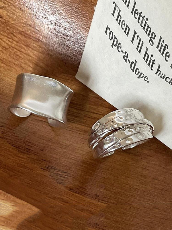 Bague géométrique couleur unie