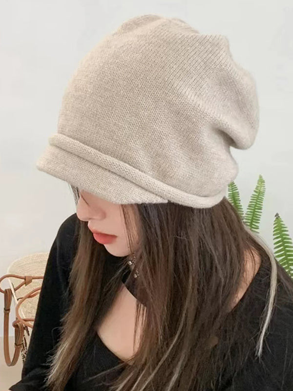 Chapeau tricoté à empiècements