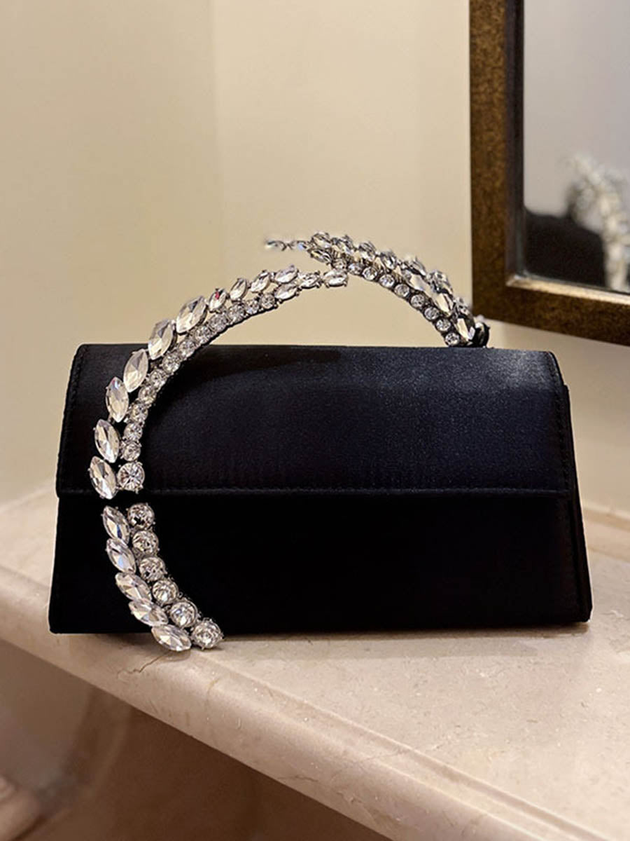 Sac à main géométrique à strass