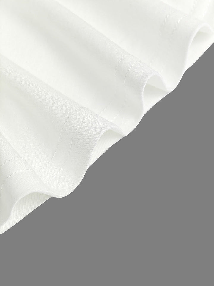Chemisier ample asymétrique plissé sans manches, asymétrique à une épaule, couleur unie