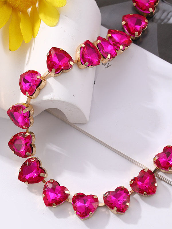 Collier à chaîne, à strass