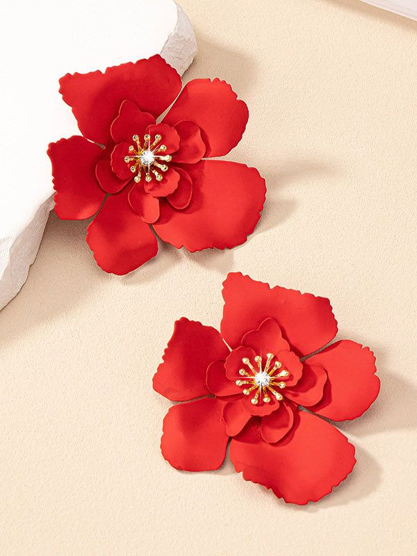 Boucles d'oreilles en forme de fleur