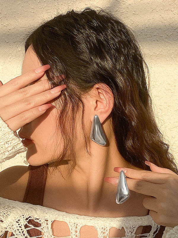 Boucles d'oreilles pendantes géométriques