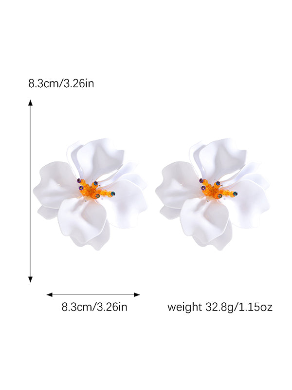 Boucles d'oreilles pendantes en forme de fleur