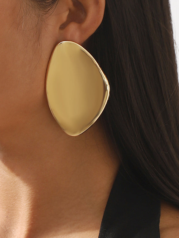 Boucles d'oreilles pendantes géométriques normcore, couleur unie