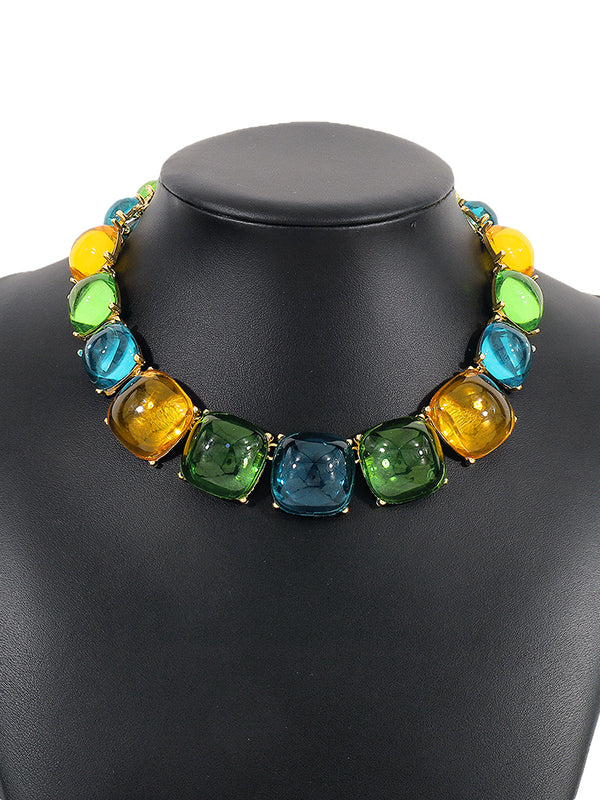 Collier géométrique délicat