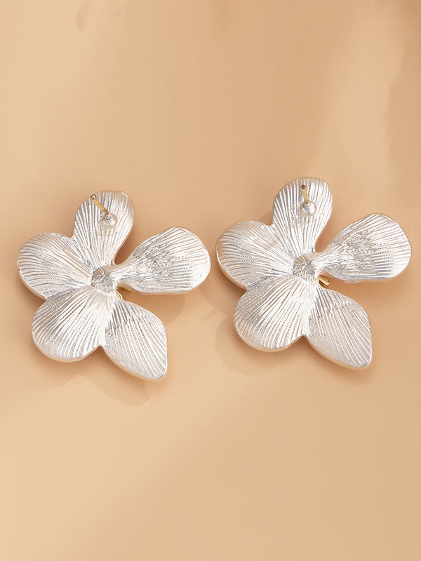 Boucles d'oreilles pendantes en forme de fleur, à pompons
