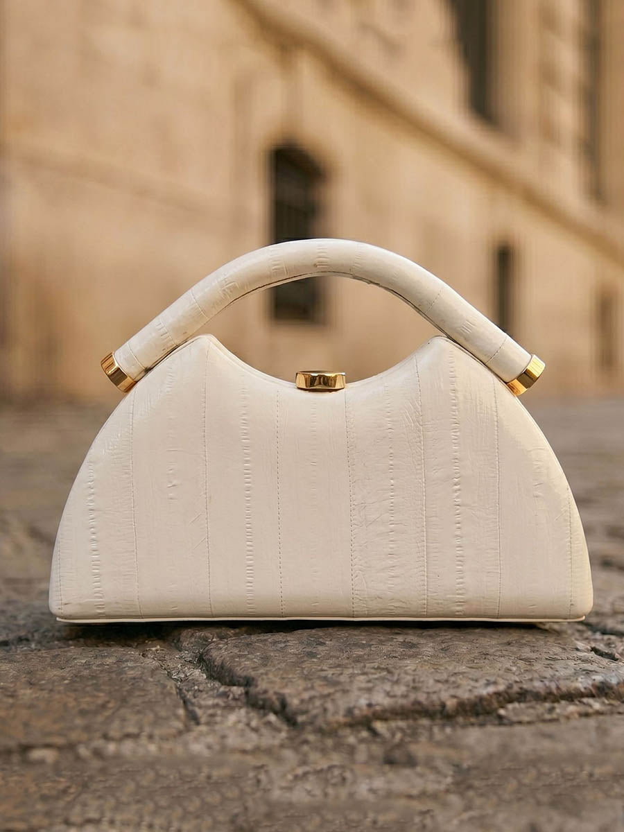 Sac à main géométrique couleur unie